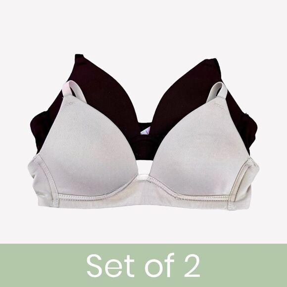Maidenform ~ set of 2 Training Bras ~ one black and one Nude ~ size 32A - Picture 1 of 10